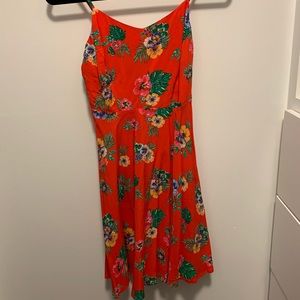 Old Navy Red Floral Hawaiian Dress